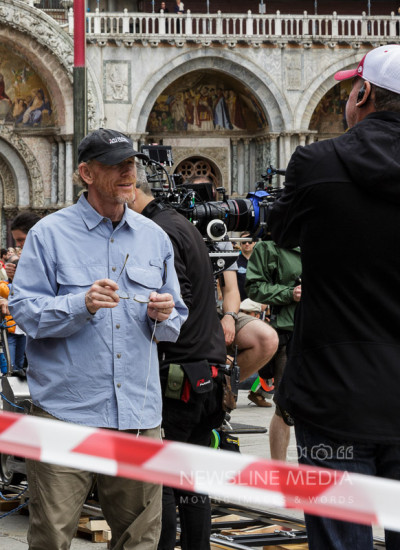 Pictured: Director Ron Howard on set of his new film
