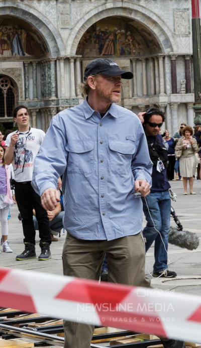 Pictured: Director Ron Howard on set of his new film