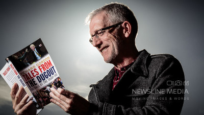 Pictured: Richard Gordon with his new book Tales from the Dugout. 