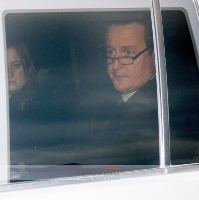 PRIME MINISTER ARRIVES IN ABERDEEN ON THE DAY THE CITY DEAL IS ANNOUNCED AND FURTHER FINANCIAL HELP FOR THE OIL AND GAS INDUSTRY. PIC OF DAVID CAMERON ARRIVING AT FRENCH OIL FIRM TOTAL. PIC DEREK IRONSIDE / NEWSLINE MEDIA